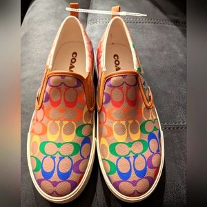 NWOT Coach Pride Slip-on Skate Sneakers